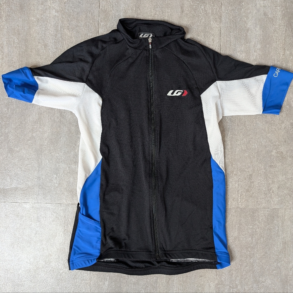 Garneau Maillot Transit Men's Cycling Jersey, Blue Black White Medium